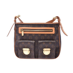 Louis Vuitton Monogram Hudson Brown Leather Hobo Shoulder Bag